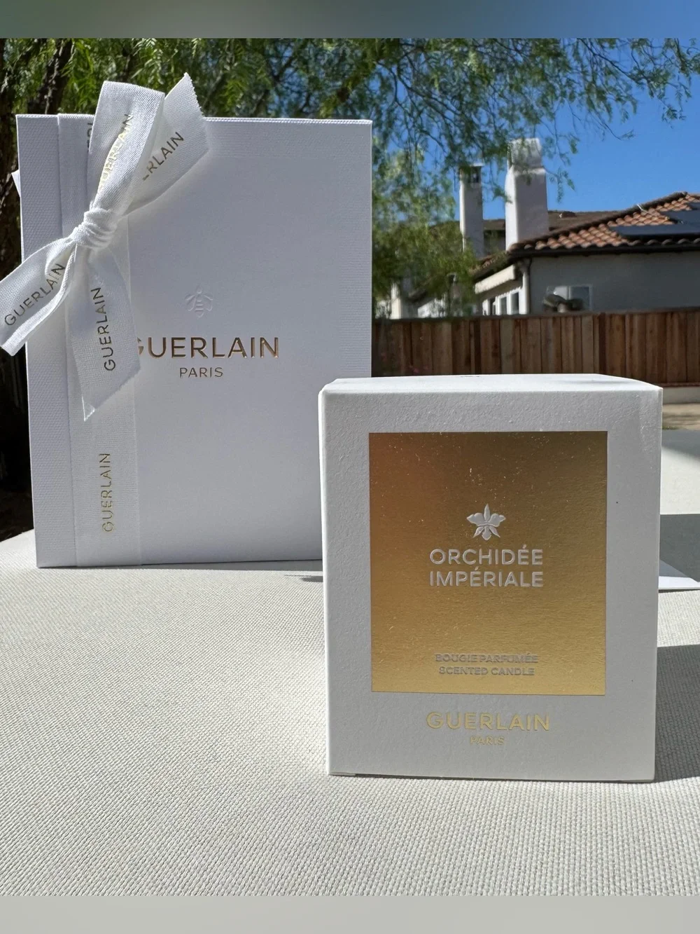 NEW Guerlain Orchidée Impériale 180g Candle Exclusive VIP Gift Set